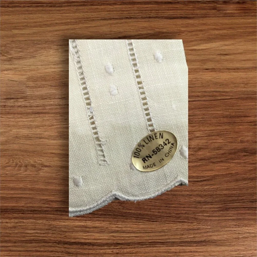 vtg Linen hand towels cream set of 4 kitchen bath‎ tea towels cottage Farmhouse